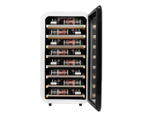 Винный шкаф Meyvel MV22-KWF1 — (на 22 бутылки), Цвет фасада: Белый, фотография № 7