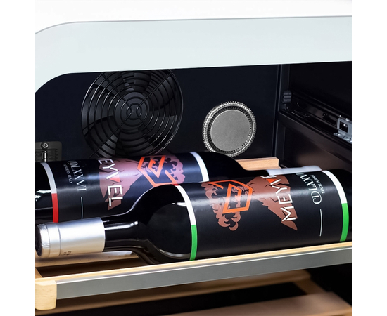 Винный шкаф Meyvel MV22-KWF1 — (на 22 бутылки), Цвет фасада: Белый, фотография № 17