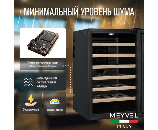 Винный шкаф Meyvel MV28-BF1 (easy) — (на 28 бутылок), фотография № 16