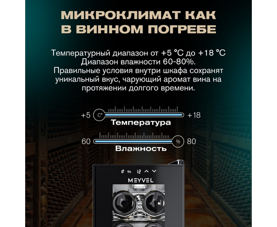 Винный шкаф Meyvel MV12-CBD1 — (), фотография № 5