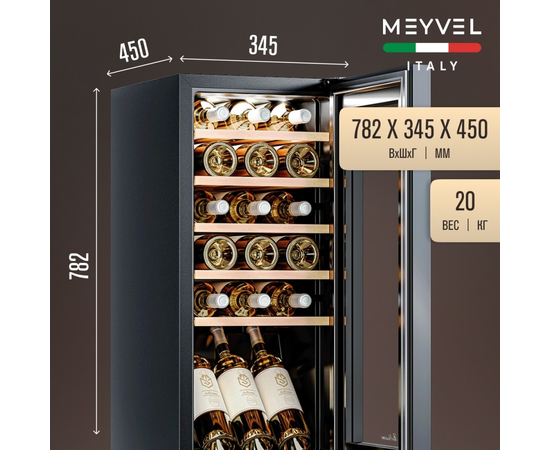 Винный шкаф Meyvel MV18-KBF1 — (), фотография № 4