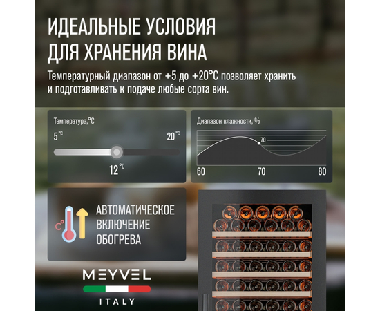 Винный шкаф Meyvel MV163PRO-KBT2 — (на 174 бутылки), фотография № 37