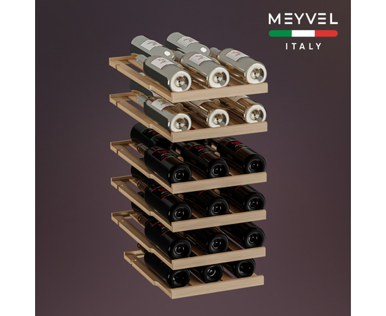 Винный шкаф Meyvel MV28-KBT2 — (на 28 бутылок), Цвет фасада: Чёрный, фотография № 31