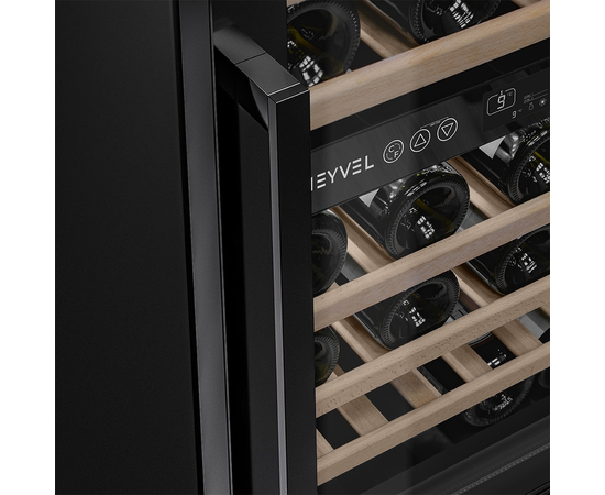 Винный шкаф Meyvel MV46-KBT2 — (на 46 бутылок), Цвет фасада: Чёрный, фотография № 17