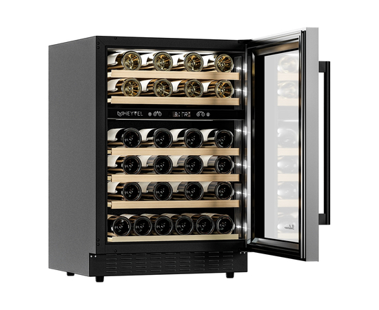 Винный шкаф Meyvel MV46PRO-KBT2 — (на 46 бутылок), Цвет фасада: Чёрный, фотография № 7