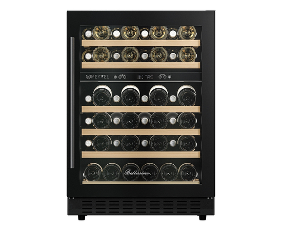 Винный шкаф Meyvel MV46PRO-KBT2 — (на 46 бутылок), Цвет фасада: Чёрный, фотография № 