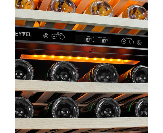 Винный шкаф Meyvel MV46PRO-KBT2 — (на 46 бутылок), Цвет фасада: Чёрный, фотография № 18