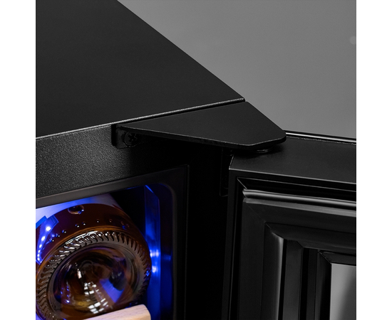 Винный шкаф Meyvel MV46PRO-KBT2 — (на 46 бутылок), Цвет фасада: Чёрный, фотография № 16