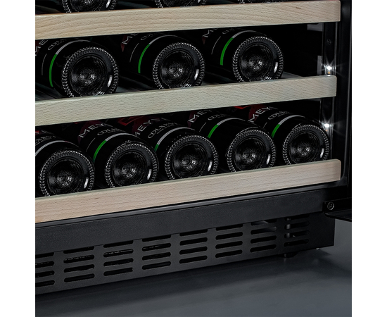 Винный шкаф Meyvel MV46PRO-KBT2 — (на 46 бутылок), Цвет фасада: Чёрный, фотография № 12