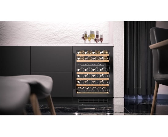 Винный шкаф Meyvel MV46PRO-KBT2 — (на 46 бутылок), Цвет фасада: Чёрный, фотография № 30
