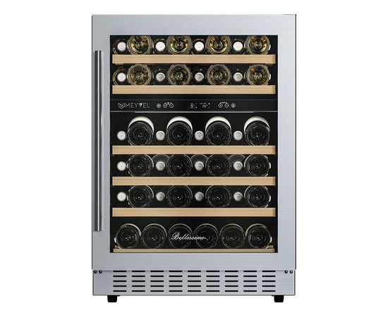 Винный шкаф Meyvel MV46PRO-KST2 — (на 46 бутылок), Цвет фасада: Серебристый, фотография № 7