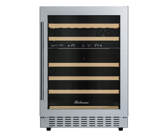 Винный шкаф Meyvel MV46PRO-KST2 — (на 46 бутылок), Цвет фасада: Серебристый, фотография № 9
