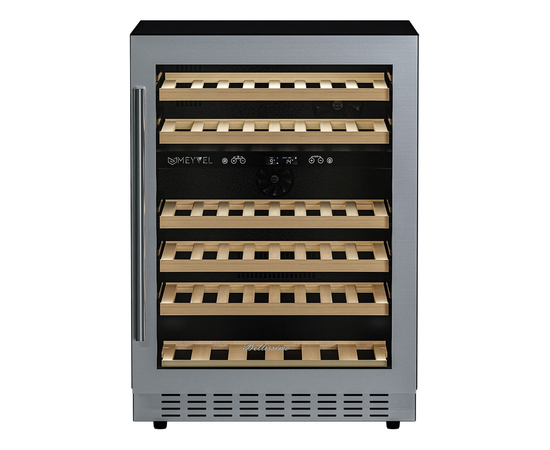 Винный шкаф Meyvel MV46PRO-KST2 — (на 46 бутылок), Цвет фасада: Серебристый, фотография № 8