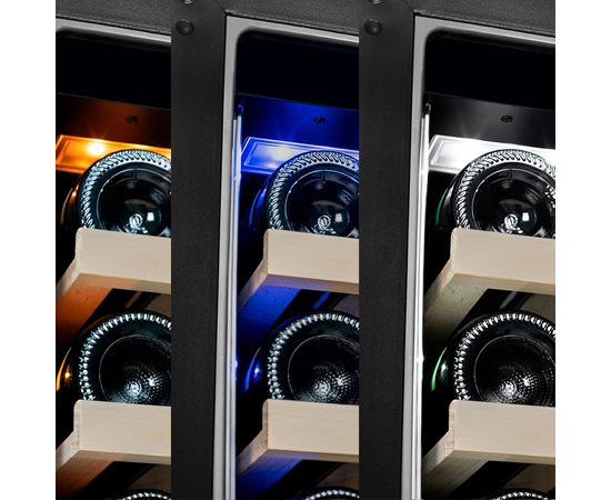 Винный шкаф Meyvel MV46PRO-KST2 — (на 46 бутылок), Цвет фасада: Серебристый, фотография № 23
