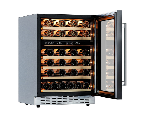 Винный шкаф Meyvel MV46PRO-KWT2 — (на 46 бутылок), Цвет фасада: Белый, фотография № 7