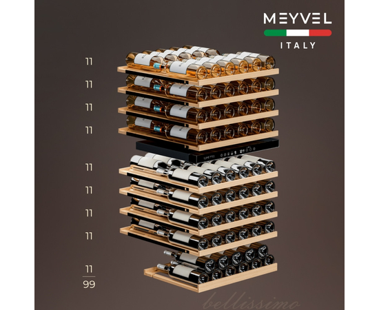Винный шкаф Meyvel MV99PRO-KBT2 — (на 99 бутылок), Вместимость: 99 бутылок, фотография № 6
