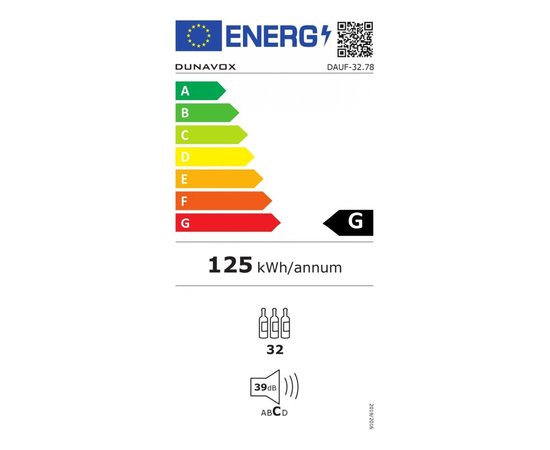 Винный шкаф Dunavox DAUF-32.78DC — (на 32 бутылки), фотография № 2
