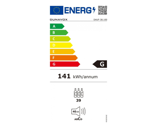 Винный шкаф Dunavox DAUF-38.100DC — (на 38 бутылок), фотография № 2