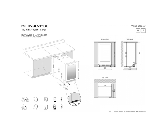 Винный шкаф Dunavox DAUF-38.100DMB — (на 38 бутылок), фотография № 5