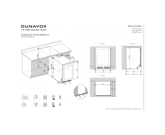 Винный шкаф Dunavox DAUF-39.119DB.TO — (на 39 бутылок), фото № 5 Винный шкаф Dunavox DAUF-39.119DB.TO — (на 39 бутылок), фотография № 5