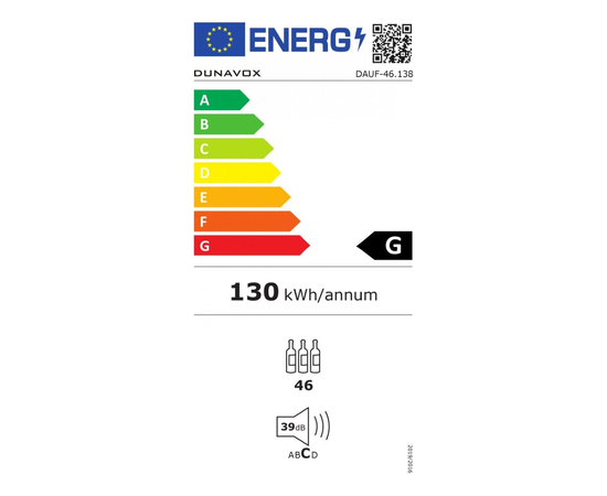 Винный шкаф Dunavox DAUF-46.138SS — (на 46 бутылок), фотография № 6