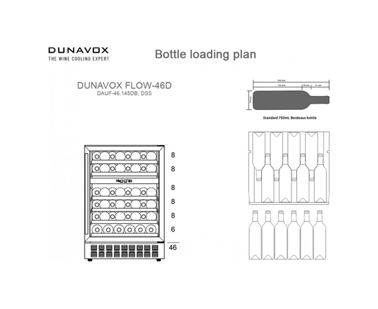 Винный шкаф Dunavox DAUF-46.145DBH — (на 46 бутылок), фотография № 5