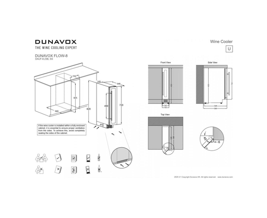 Винный шкаф Dunavox DAUF-8.23B — (на 9 бутылок), фото № 2 Винный шкаф Dunavox DAUF-8.23B — (на 9 бутылок), фотография № 2