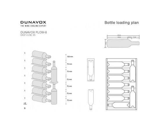 Винный шкаф Dunavox DAUF-8.23B — (на 9 бутылок), фото № 3 Винный шкаф Dunavox DAUF-8.23B — (на 9 бутылок), фотография № 3