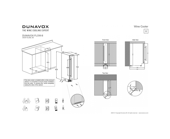 Винный шкаф Dunavox DAUF-8.23SS — (на 9 бутылок), фото № 3 Винный шкаф Dunavox DAUF-8.23SS — (на 9 бутылок), фотография № 3