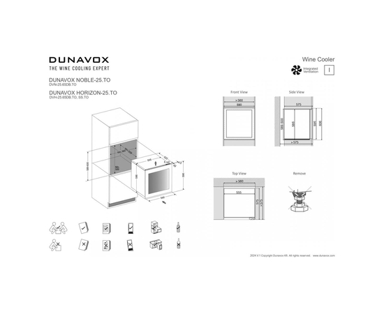 Винный шкаф Dunavox DVH-25.65DB.TO — (на 25 бутылок), фотография № 9