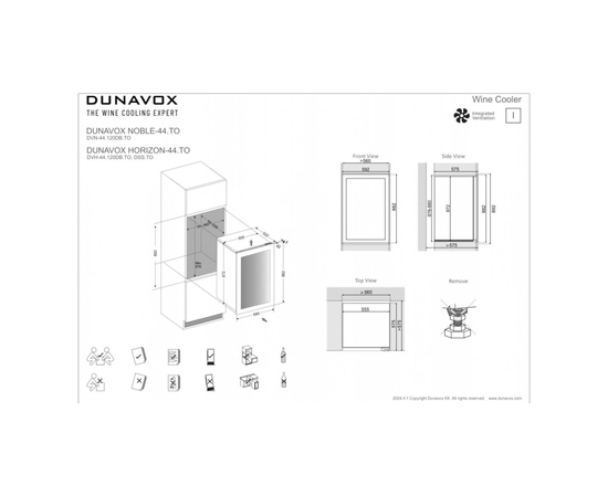 Винный шкаф Dunavox DVH-44.120DMB.TO — (на 44 бутылки), фотография № 9