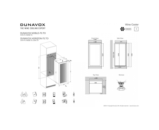 Винный шкаф Dunavox DVH-70.185DSS.TO — (на 70 бутылок), фотография № 9