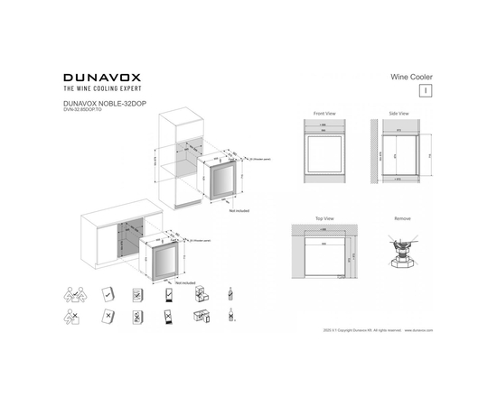 Винный шкаф Dunavox DVN-32.85DOP.TO — (на 32 бутылки), фотография № 9