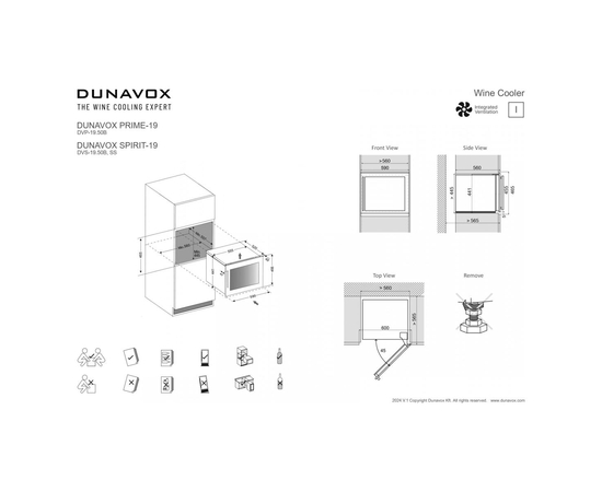 Винный шкаф Dunavox DVS-19.50B — (на 19 бутылок), фотография № 9