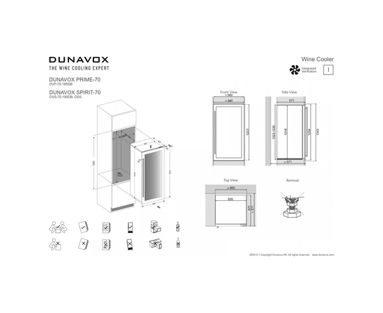 Винный шкаф Dunavox DVS-70.185DB — (на 70 бутылок), фотография № 11