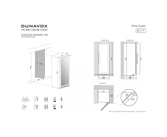 Винный шкаф Dunavox DX-108.330DB — (на 108 бутылок), фотография № 7