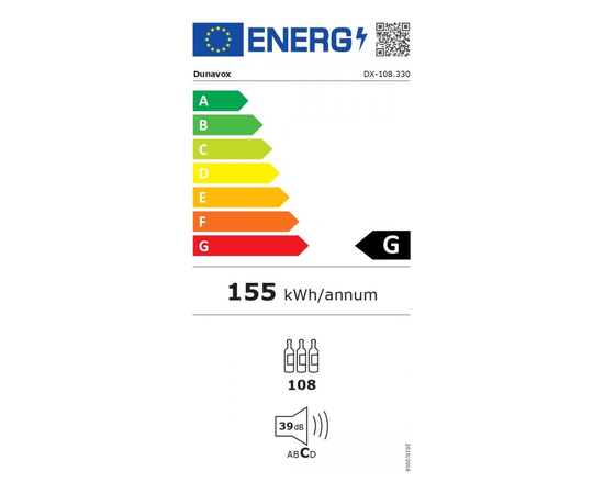 Винный шкаф Dunavox DX-108.330DSS — (на 108 бутылок), фотография № 6