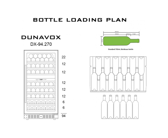 Винный шкаф Dunavox DX-94.270DCK — (на 94 бутылки), фотография № 2