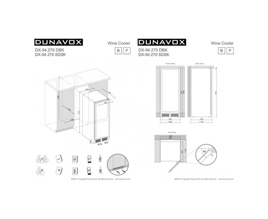 Винный шкаф Dunavox DX-94.270DCK — (на 94 бутылки), фотография № 5