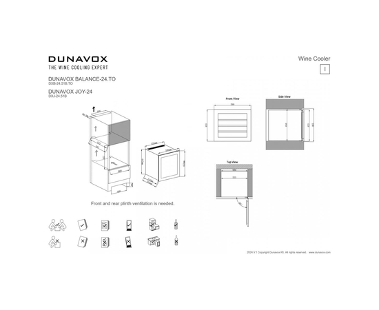 Винный шкаф Dunavox DXJ-24.51B — (на 24 бутылки), фотография № 7